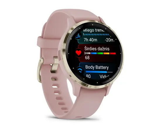 IšMANUSIS LAIKRODIS GARMIN VENU 3S, PILKAI RAUSVOS SPALVOS, 010-02785-03