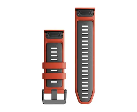 GARMIN QUICKFIT 26MM RAUDONA GRAFITO SILIKONINė APYRANKė, 010-13281-04