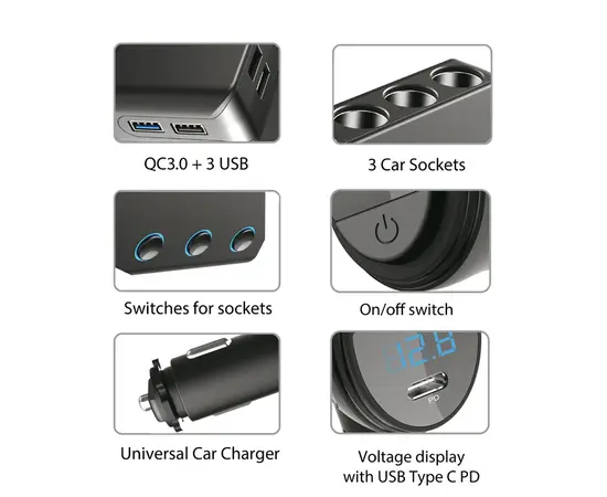 MACLEAN MCE218 USB AUTOMOBILINIS įKROVIKLIS, MCE218