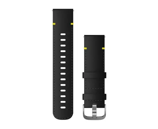 GARMIN GREITAI ATSEGAMA 20 MM GELSVAI JUODA ODINė APYRANKė, 010-12932-41