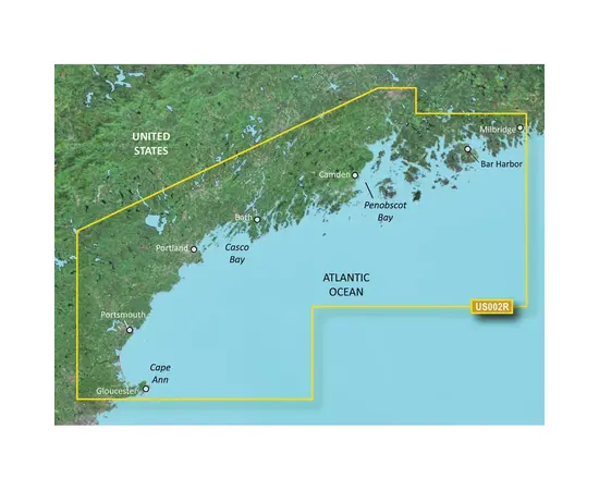 GARMIN VUS002R-G3 SOUTH MAINE BLUECHART G3 JūRLAPIAI, 010-C0703-00