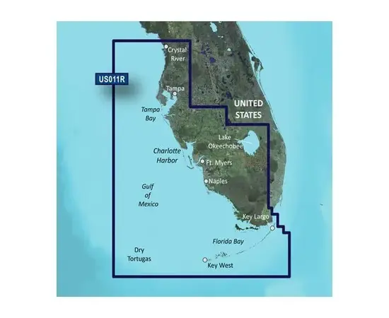 GARMIN VUS011R-G3 SOUTHWEST FLORIDA BLUECHART G3 JūRLAPIAI, 010-C0712-00