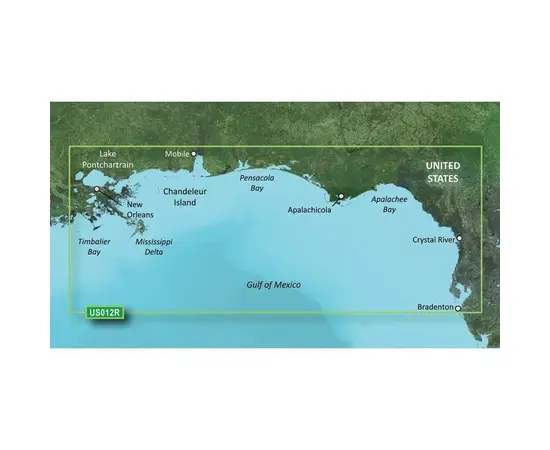 GARMIN VUS012R-G3 TAMPA-NEW ORLEANS BLUECHART G3 JūRLAPIAI, 010-C0713-00