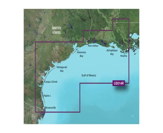 GARMIN VUS014R-G3 MORGAN CITY-BROWNSVILLE BLUECHART G3 JūRLAPIAI, 010-C0715-00