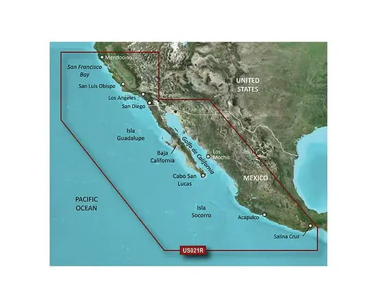 GARMIN VUS021R-G3 CALIFORNIA-MEXICO BLUECHART G3 JūRLAPIAI, 010-C0722-00