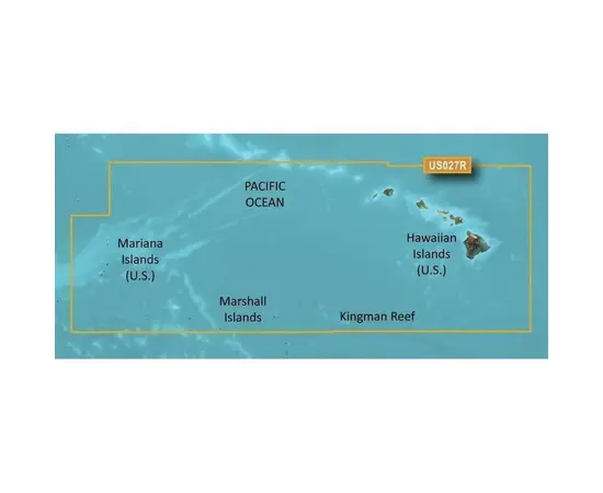 GARMIN VUS027R-G3 HAWAIIAN IS.-MARIANA IS. BLUECHART G3 JūRLAPIAI, 010-C0728-00