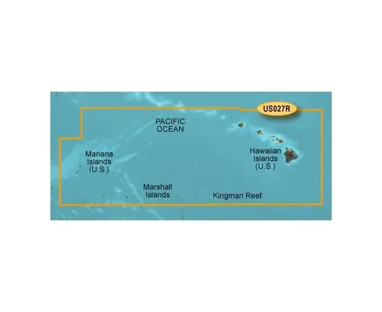 GARMIN HXUS027R-G3 HAWAIIAN IS.-MARIANA IS. BLUECHART G3 JūRLAPIAI, 010-C0728-20