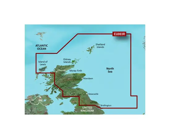 GARMIN VEU003R-G3 GREAT BRITAIN, NORTHEAST COAST BLUECHART G3 JūRLAPIAI, 010-C0762-00