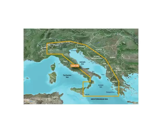 GARMIN VEU014R-ITALY, ADRIATIC SEA BLUECHART G3 JūRLAPIAI, 010-C0772-00