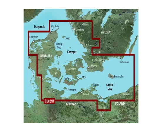 GARMIN HXEU021R-G3 DENMARK EAST-SWEDEN SOUTHEAST BLUECHART G3 JūRLAPIAI, 010-C0777-20