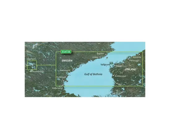 GARMIN VEU472S-G3 GULF OF BOTHNIA, CENTER BLUECHART G3 JūRLAPIAI, 010-C0816-00