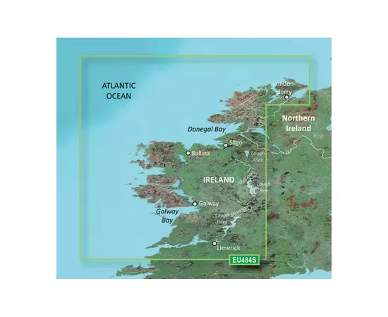 GARMIN VEU484S-G3 IRELAND NORTH-WEST BLUECHART G3 JūRLAPIAI, 010-C0828-00