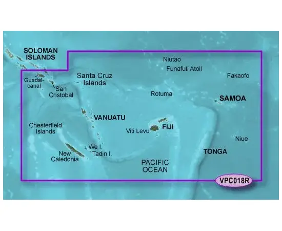 GARMIN VPC018R-G3 NEW CALEDONIA-FIJI BLUECHART G3 JūRLAPIAI, 010-C0865-00