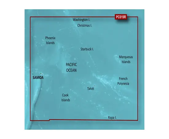 GARMIN HXPC019R-G3 POLYNESIA BLUECHART G3 JūRLAPIAI, 010-C0866-20