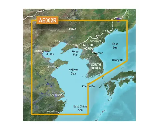 GARMIN VAE002R-G3 YELLOW SEA BLUECHART G3 JūRLAPIAI, 010-C0877-00