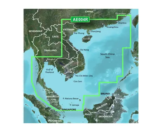 GARMIN VAE004R-G3 SOUTH CHINA SEA BLUECHART G3 JūRLAPIAI, 010-C0879-00