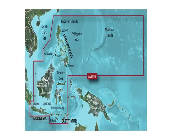 GARMIN VAE005R-G3 PHILIPPINES-JAVA-MARIANA IS. BLUECHART G3 JūRLAPIAI, 010-C0880-00