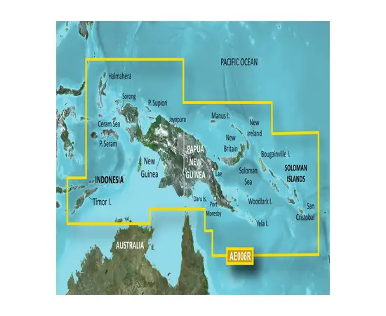 GARMIN VAE006R-G3 TIMOR LESTE/NEW GUINEA BLUECHART G3 JūRLAPIAI, 010-C0881-00