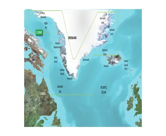 GARMIN VEU064R-G3 GREENLAND BLUECHART G3 JūRLAPIAI, 010-C1001-00