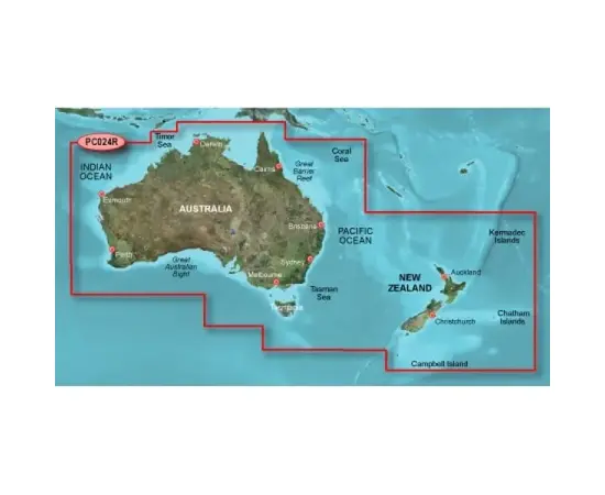 GARMIN HXPC024R-G3 AUSTRALIA & NEW ZEALAND BLUECHART G3 JūRLAPIAI, 010-C1020-20