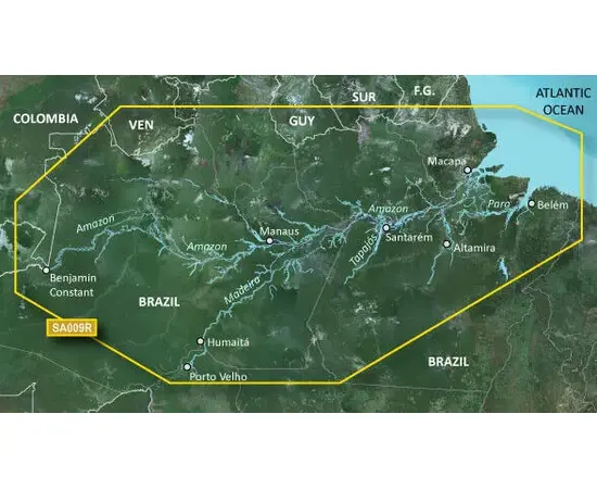 GARMIN HXSA009R-G3 AMAZON RIVER BLUECHART G3 JūRLAPIAI, 010-C1066-20