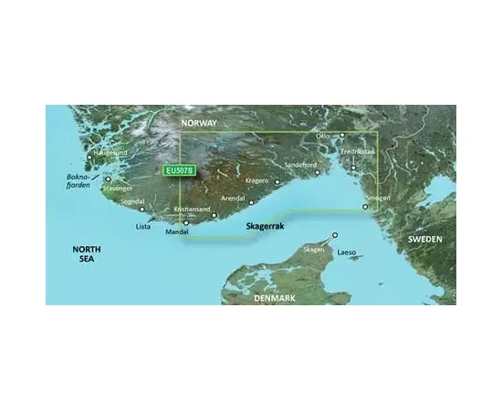 GARMIN VEU507S-G3 OSLO-MANDAL-SMOGEN BLUECHART G3 JūRLAPIAI, 010-C1069-00