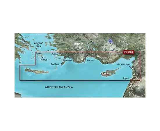 GARMIN VGR506S-CRETE-CYRPUS (GREEK) BLUECHART G3 JūRLAPIAI, 010-C1100-00