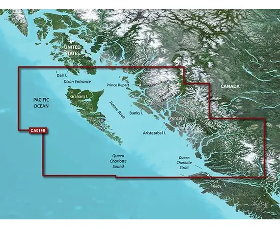 GARMIN VCA019R-G3 HECATE STRAIT BLUECHART G3 JūRLAPIAI, 010-C1106-00