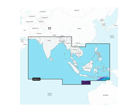 GARMIN NVAE010L NAVIONICS VISION+ INDIAN OCEAN & SOUTH CHINA SEA JūRLAPIAI, 010-C1213-00