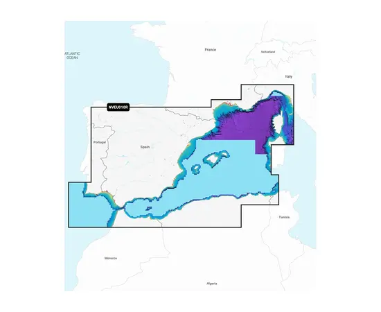 GARMIN NVEU010R NAVIONICS VISION+ SPAIN, MEDITERRANEAN COAST JūRLAPIAI, 010-C1237-00