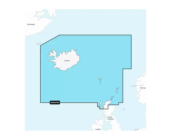 GARMIN NSEU043R NAVIONICS+ ICELAND TO ORKNEY JūRLAPIAI, 010-C1246-20