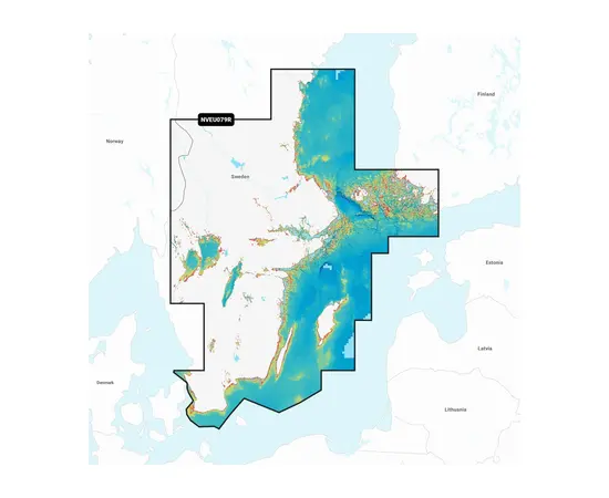 GARMIN NVEU079R NAVIONICS VISION+ SWEDEN, SOUTHEAST JūRLAPIAI, 010-C1247-00