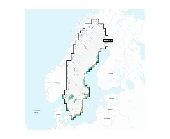 GARMIN NVEU067R NAVIONICS VISION+ SWEDEN, LAKES & RIVERS JūRLAPIAI, 010-C1262-00