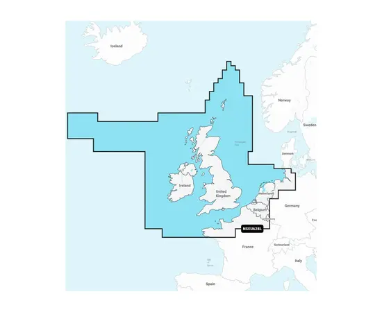 GARMIN NSEU628L NAVIONICS+ U.K., IRELAND & HOLLAND JūRLAPIAI, 010-C1271-20