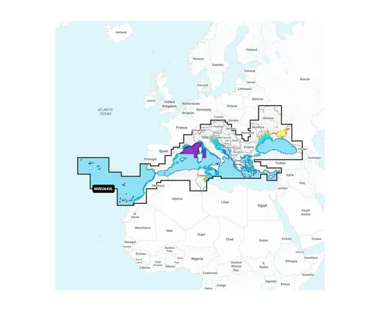 GARMIN NVEU643L NAVIONICS VISION+ MEDITERRANEAN & BLACK SEA JūRLAPIAI, 010-C1272-00