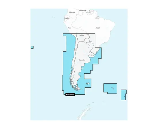 GARMIN NSSA005L NAVIONICS+ CHILE, ARGENTINA & EASTER ISLAND JūRLAPIAI, 010-C1286-20