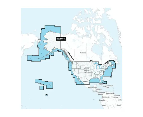 GARMIN NSUS001L NAVIONICS+ U.S. & COASTAL CANADA JūRLAPIAI, 010-C1287-20