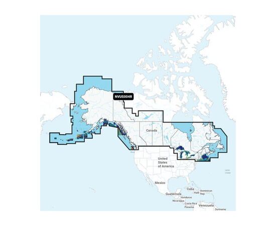 GARMIN NVUS004R NAVIONICS VISION+ CANADA, ALASKA & GREAT LAKES JūRLAPIAI, 010-C1288-00