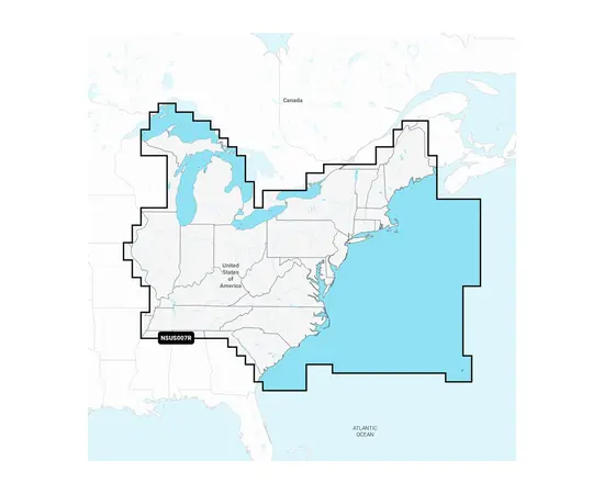 GARMIN NSUS007R NAVIONICS+ U.S. EAST JūRLAPIAI, 010-C1291-20