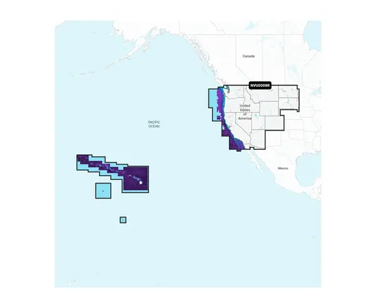 GARMIN NVUS008R NAVIONICS VISION+ U.S. WEST JūRLAPIAI, 010-C1292-00