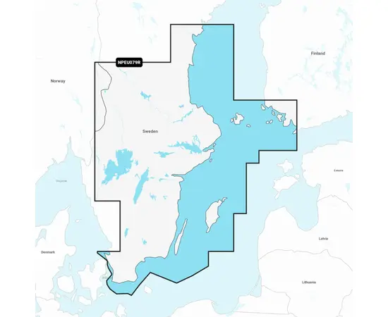 GARMIN NPEU079R NAVIONICS PLATINUM+ SWEDEN, SOUTHEAST JūRLAPIAI, 010-C1326-40