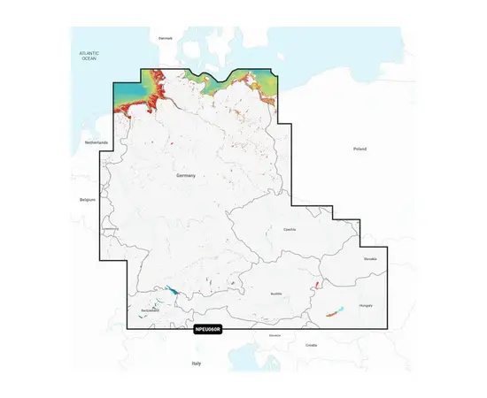 GARMIN NPEU060R NAVIONICS PLATINUM+ GERMANY, LAKES & RIVERS JūRLAPIAI, 010-C1334-40