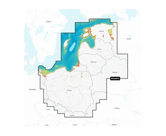 NAVIONICS PLATINUM+ NPEU081R BALTIJOS JūRA, RYTINė PAKRANTė - JūRLAPIAI, 010-C1339-40