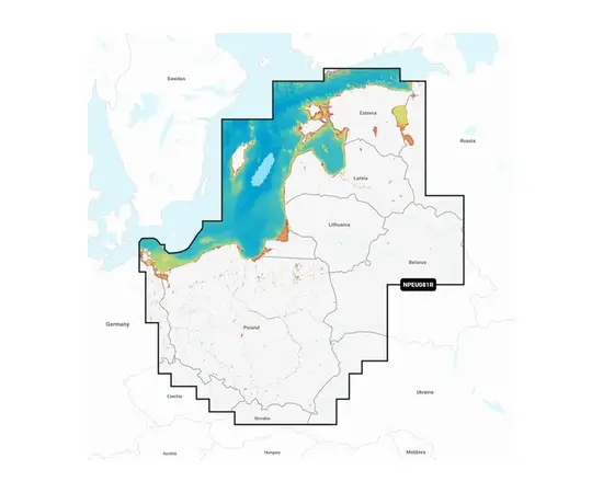 GARMIN NPEU081R NAVIONICS PLATINUM+ BALTIC SEA, EAST COAST JūRLAPIAI, 010-C1339-40