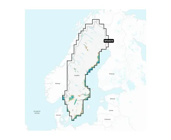 GARMIN NPEU067R NAVIONICS PLATINUM+ SWEDEN, LAKES & RIVERS JūRLAPIAI, 010-C1341-40