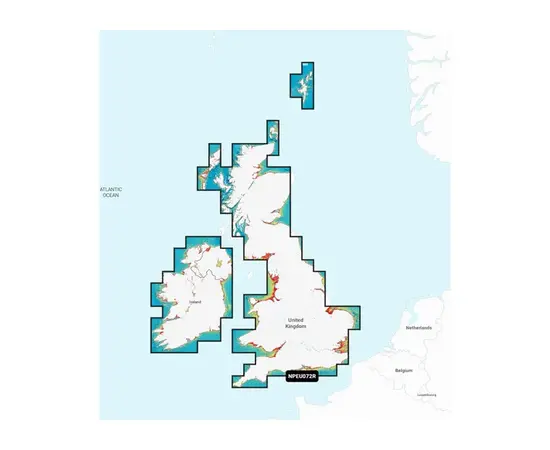 GARMIN NPEU072R NAVIONICS PLATINUM+ U.K. & IRELAND LAKES & RIVERS JūRLAPIAI, 010-C1346-40