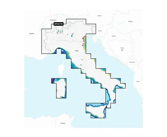 GARMIN NPEU073R NAVIONICS PLATINUM+ ITALY, LAKES & RIVERS JūRLAPIAI, 010-C1347-40