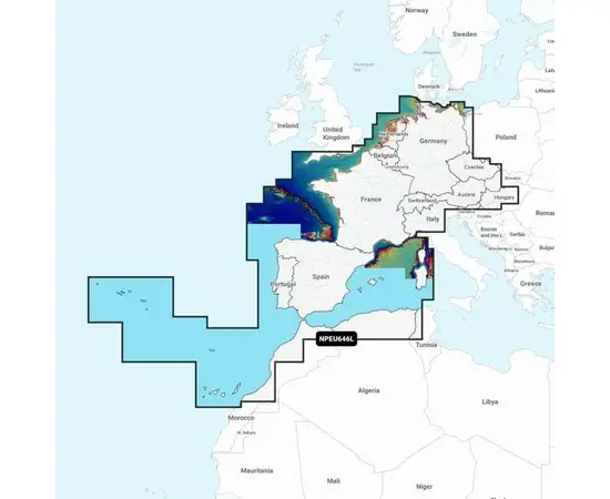 GARMIN NPEU646L NAVIONICS PLATINUM+ EUROPE, CENTRAL & WEST JūRLAPIAI, 010-C1354-40