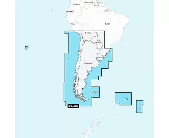 GARMIN NPSA005L NAVIONICS PLATINUM+ CHILE, ARGENTINA & EASTER ISL. JūRLAPIAI, 010-C1365-40