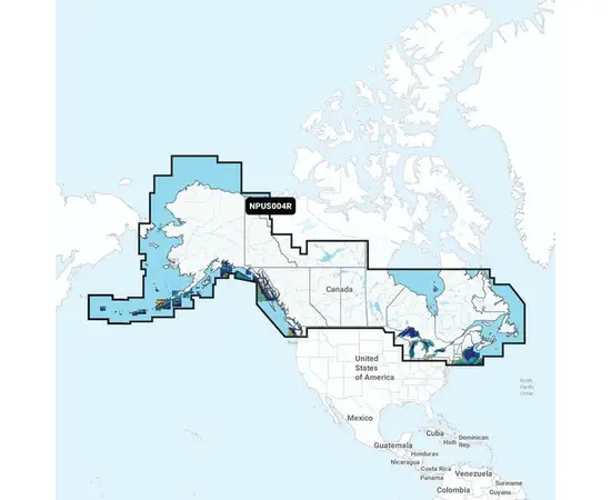 GARMIN NPUS004R NAVIONICS PLATINUM+ CANADA, ALASKA & GREAT LAKES JūRLAPIAI, 010-C1367-40